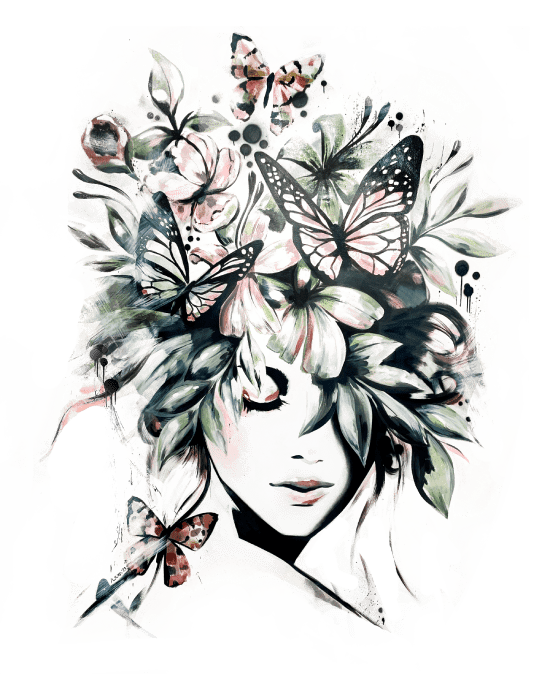 Interior mural and atmosphere at Ooh La La Med Spa in Highlands Ranch