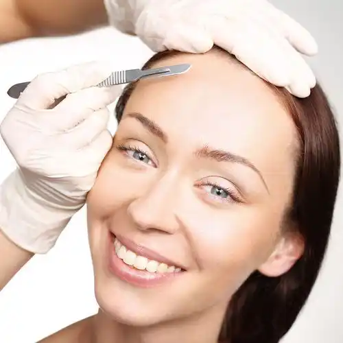 woman receiving a clinical foaming facial at a spa