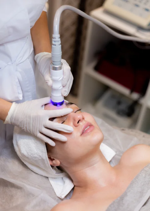 woman getting laser-hair-removal
